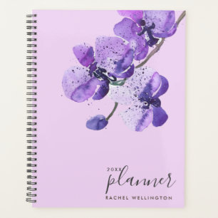 Orchidées violettes aquarelles