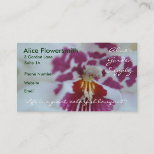 Orchidées violettes tachetées cartes de visite