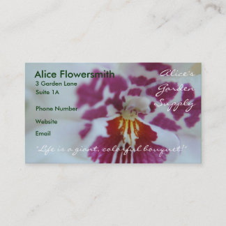 Orchidées violettes tachetées cartes de visite