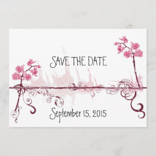 Orchids Wedding Save the Date Card
