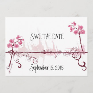 Orchids Wedding Save the Date Card