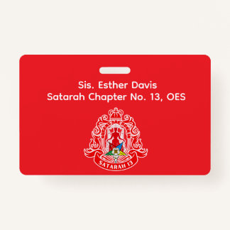 Order of Eastern Star (OES) Name Badge