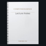 Ordinateur Cahier de Sciences – Édition Académique<br><div class="desc">Un cahier minimaliste moderne conçu pour les étudiants en informatique. Doté d'une mise en page structurée et épurée idéale pour les notes de codage, les algorithmes et les cours magistraux techniques. Design professionnel et intemporel. Personnalisez avec votre nom et votre année universitaire.</div>
