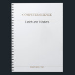 Ordinateur Cahier de Sciences – Édition Académique<br><div class="desc">Un cahier minimaliste moderne conçu pour les étudiants en informatique. Doté d'une mise en page structurée et épurée idéale pour les notes de codage, les algorithmes et les cours magistraux techniques. Design professionnel et intemporel. Personnalisez avec votre nom et votre année universitaire.</div>
