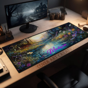 Ordinateur De Bureau, Fleurs sauvages Le Long Du C