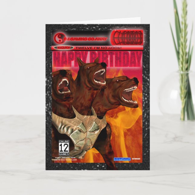 Ordinateur Game Fan Carte Anniversaire Moderne (Devant)