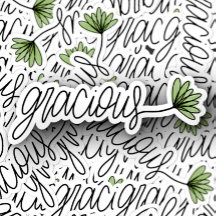 Ordinateur portable Gracieux Word Flower | Sticker