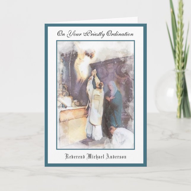 Ordination des prêtres catholiques Carte de Jésus  (Devant)