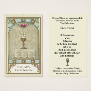 ORDINATION DU PRIÊTRE CATHOLIQUE CARTES SAINES ANN