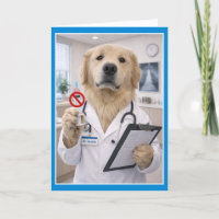 Ordonnances du docteur pour chien  Carte de vœux d