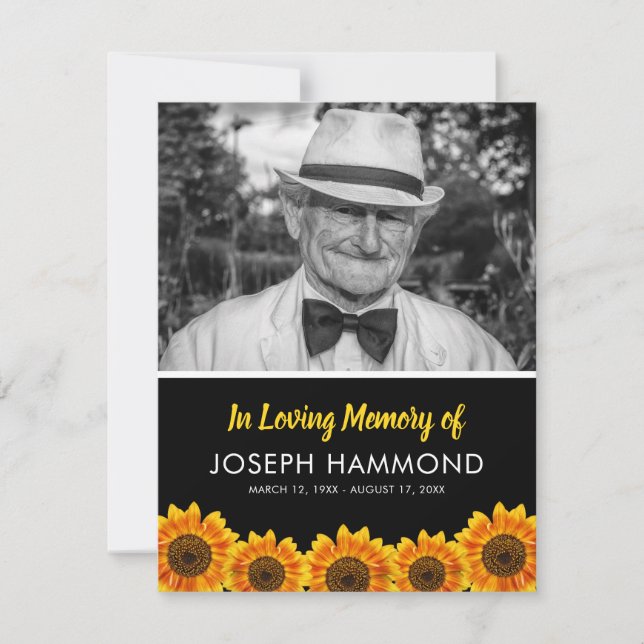 Ordre de service des funérailles de tournesol | ME (Devant)