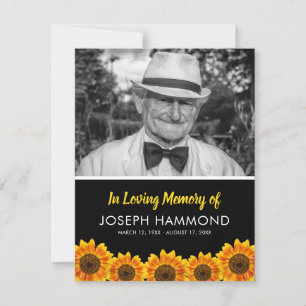 Ordre de service des funérailles de tournesol ME