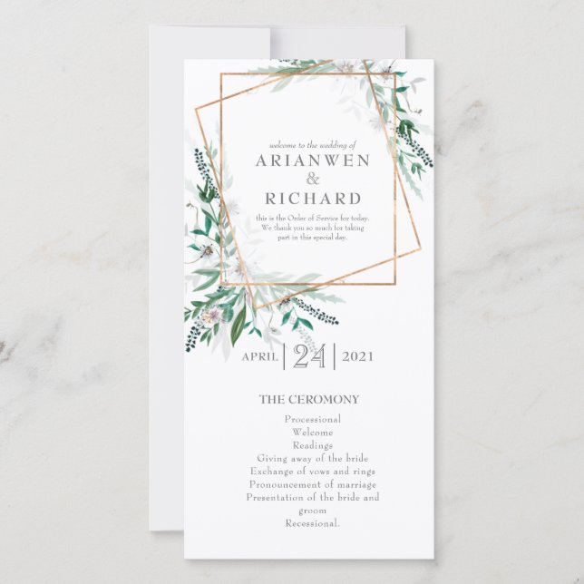 Ordre de service, programme, Géométrie #2 (Devant)