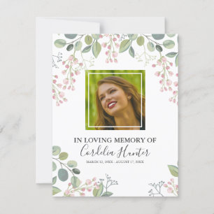 Ordre des funérailles   Élégante fleur rose