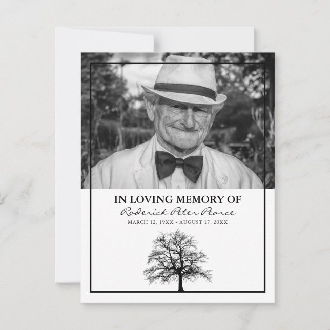 Ordre des funérailles | Merci élégant de l'arbre (Devant)