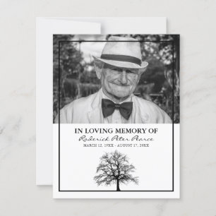 Ordre des funérailles Merci élégant de l'arbre