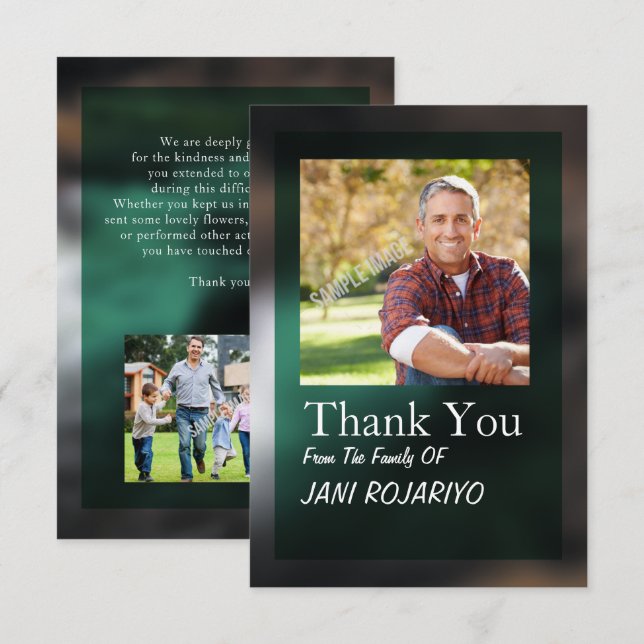 Ordre funèbre de carte de programme de service (Devant / Derrière)