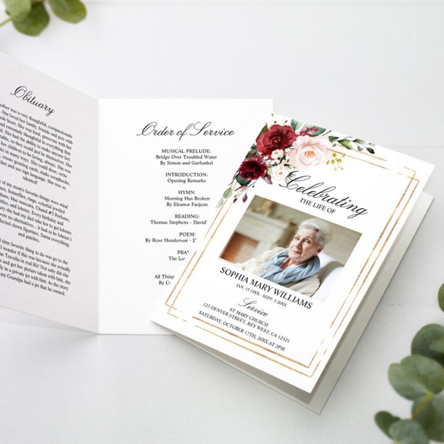 Ordre funéraire et programme commémoratif floral (Créateur téléchargé)