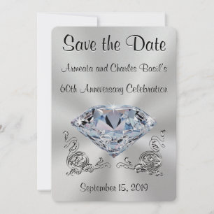 Ordre spécial 60e anniversaire Invitations Sandra