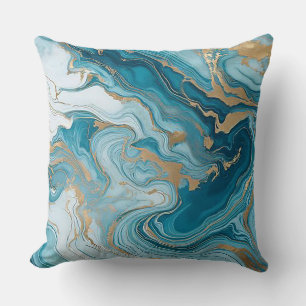 Ore d'or Luxe Coussin de Jet en Marbre