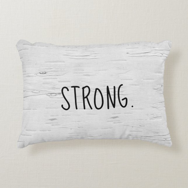 ORE Texte sur un arbre de bouleau  Coussin décorat (Devant)