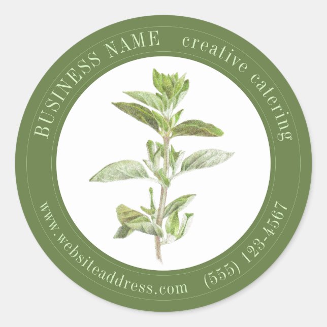 OREGANO Biz ID gros Stickers ronds II (Devant)