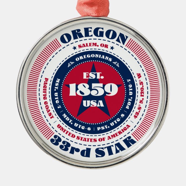 Oregon 33e ornement de Noël d'État (Devant)