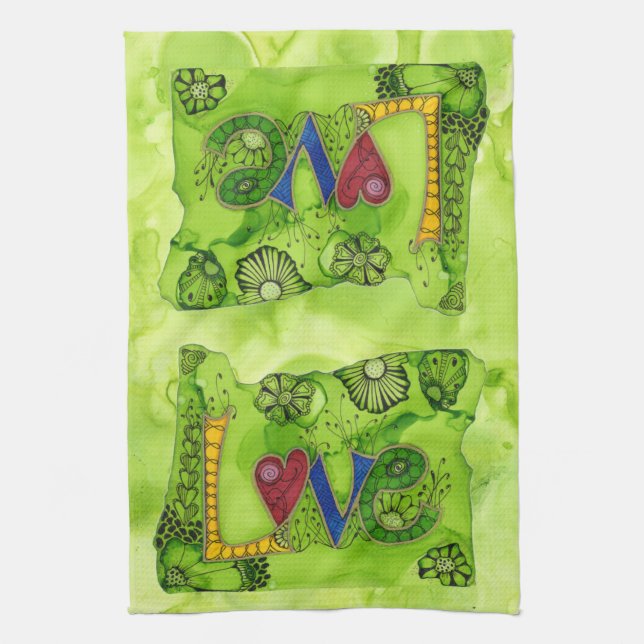 Oregon Amour sur la cuisinière Serviette de cuisin (Vertical)