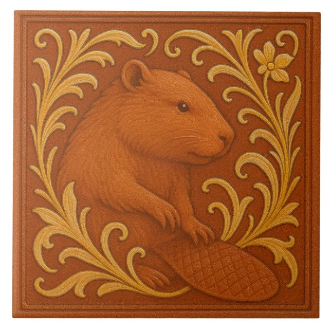 Oregon Beaver - Carreaux en céramique (Devant)
