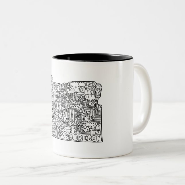 Oregon Doodle Café Mug (Devant droit)