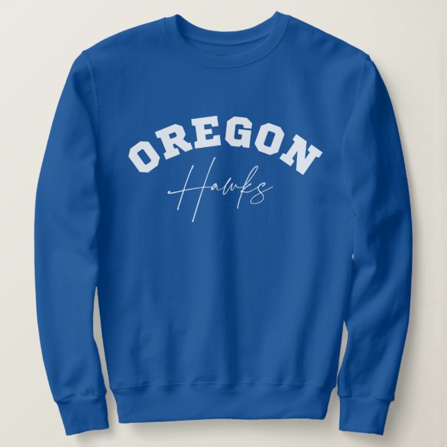 Oregon Hawks Sweatshirt de la cou de l'équipage fé (Design devant)