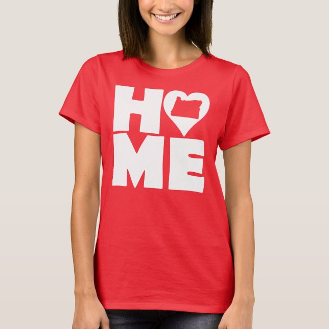 Oregon Home Heart State T-Shirt (Devant)