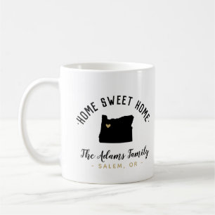 Oregon Home Sweet Home Famille Monogramme Mug