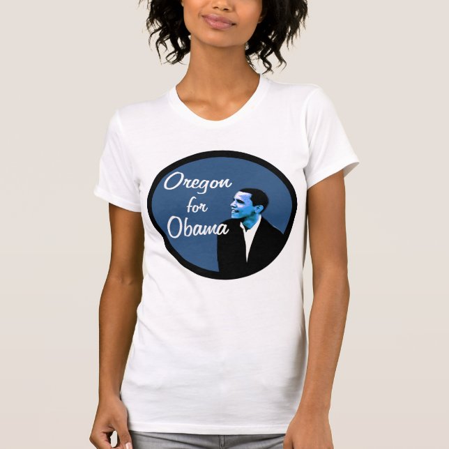 Oregon pour Obama T-shirt bleu (Devant)