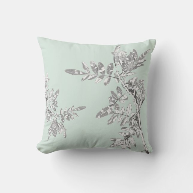 Oreille de housse de coussin feuilles de houx brés (Recto)