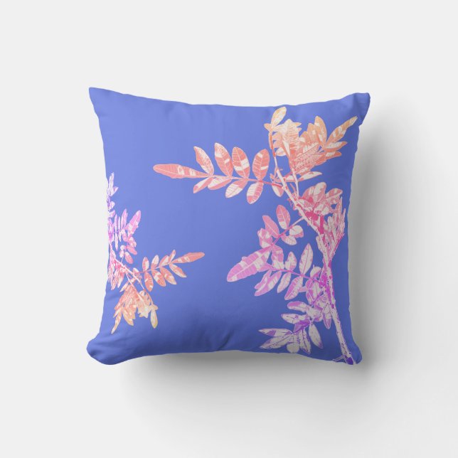 Oreille de housse de coussin feuilles de houx brés (Recto)
