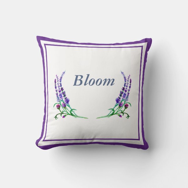 Oreiller à accent floral personnalisable (Recto)