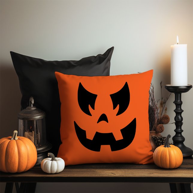 Oreiller à Citrouille Jack-o'-lantern (Créateur téléchargé)