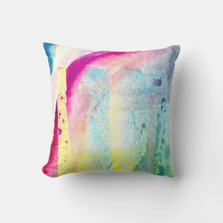 Oreiller à jet d'aquarelle