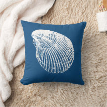 Oreiller à jet de coquille de mer vintage