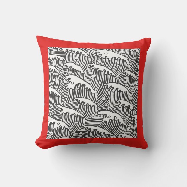 Oreiller à jet de coton, MONOGRAMME PERSONNALISÉ V (Recto)