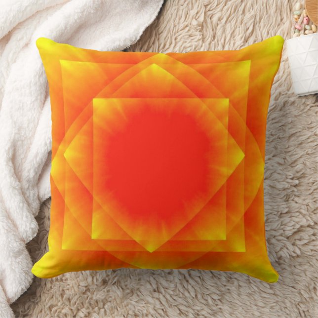 Oreiller à jet de coton orange surprise de 20 po (Couverture)
