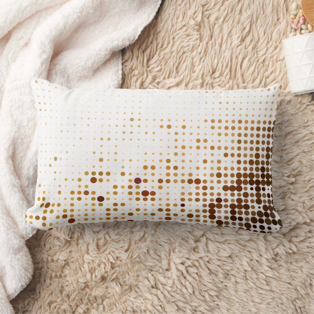 Oreiller à jet de coton Polka Brown (Couverture)