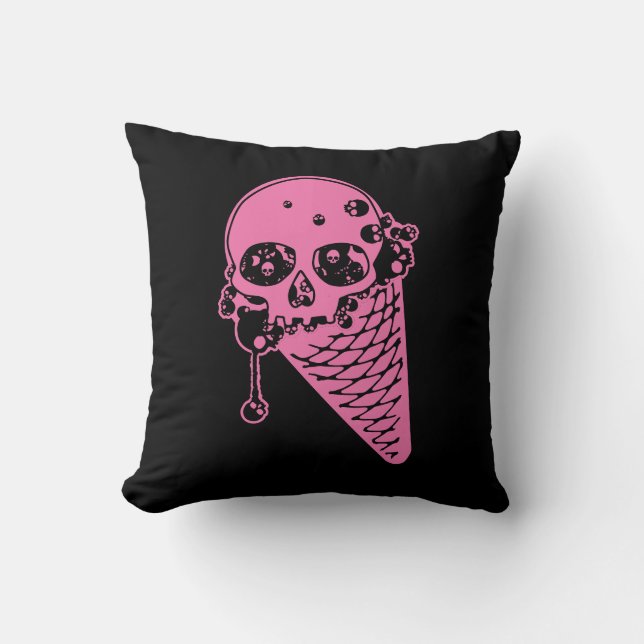 Oreiller à jet de crème glacée rose (Recto)
