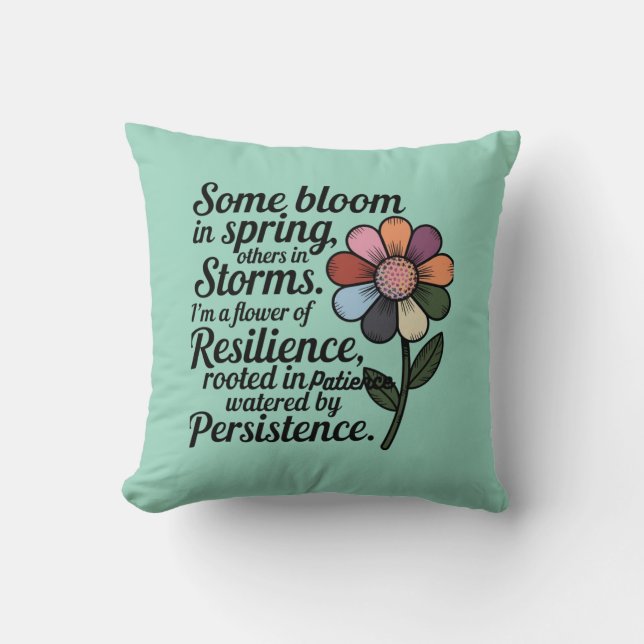 Oreiller à jet de résilience - Citation Inspiratio (Recto)