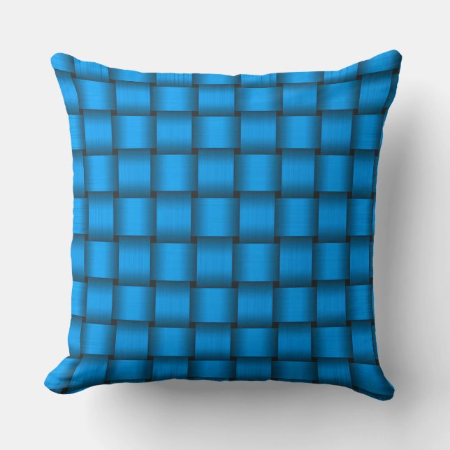 Oreiller à jet de ruban bleu Aqua (Recto)