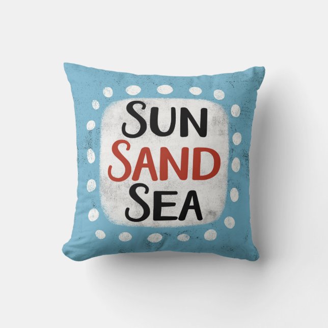 Oreiller à jet de sable de soleil (Recto)