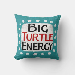 Oreiller à jet d'énergie de grande tortue