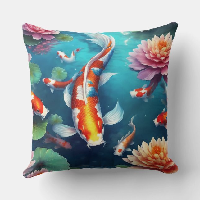 Oreiller à jet Koi (Verso)
