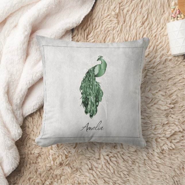 Oreiller à jet vert Élégant (Couverture)